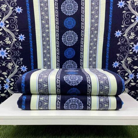 Blue&White Printed AC Comforter – Lightweight & Breathable