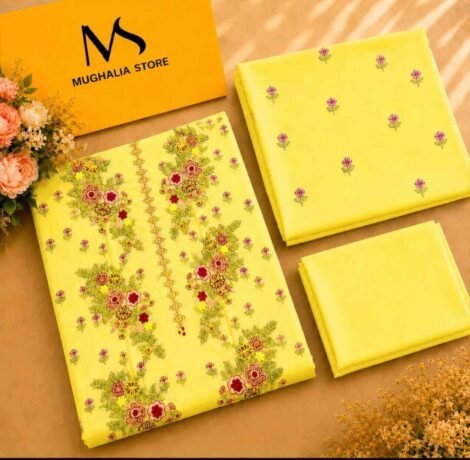 New Premium Embroided 2pc Suit – Unstitched