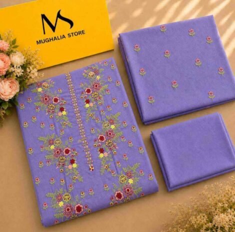 New Premium Embroided 2pc Suit – Unstitched