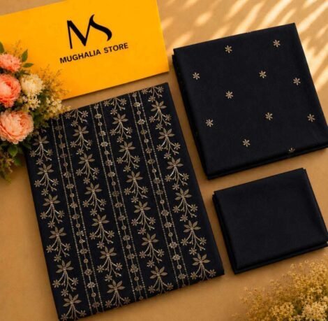 New Premium Embroided 2pc Suit – Unstitched