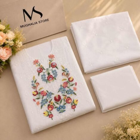 New Premium Embroided 2pc Suit – Unstitched