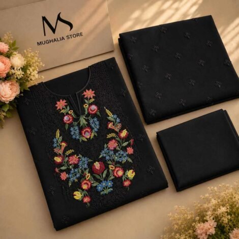 New Premium Embroided 2pc Suit – Unstitched